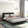 GDFStudio Ulric Modern Wooden Floating Bed Frame with Led Lights and Charging Station - 2 of 4