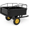 Utility Trailers, 750 Lbs Heavy Duty ATV Trailer with Removable Sides, 15 Cubic Feet ATV Trailer, ATV Dump Trailer for Riding Mowers, Lawn Tractors - 3 of 4