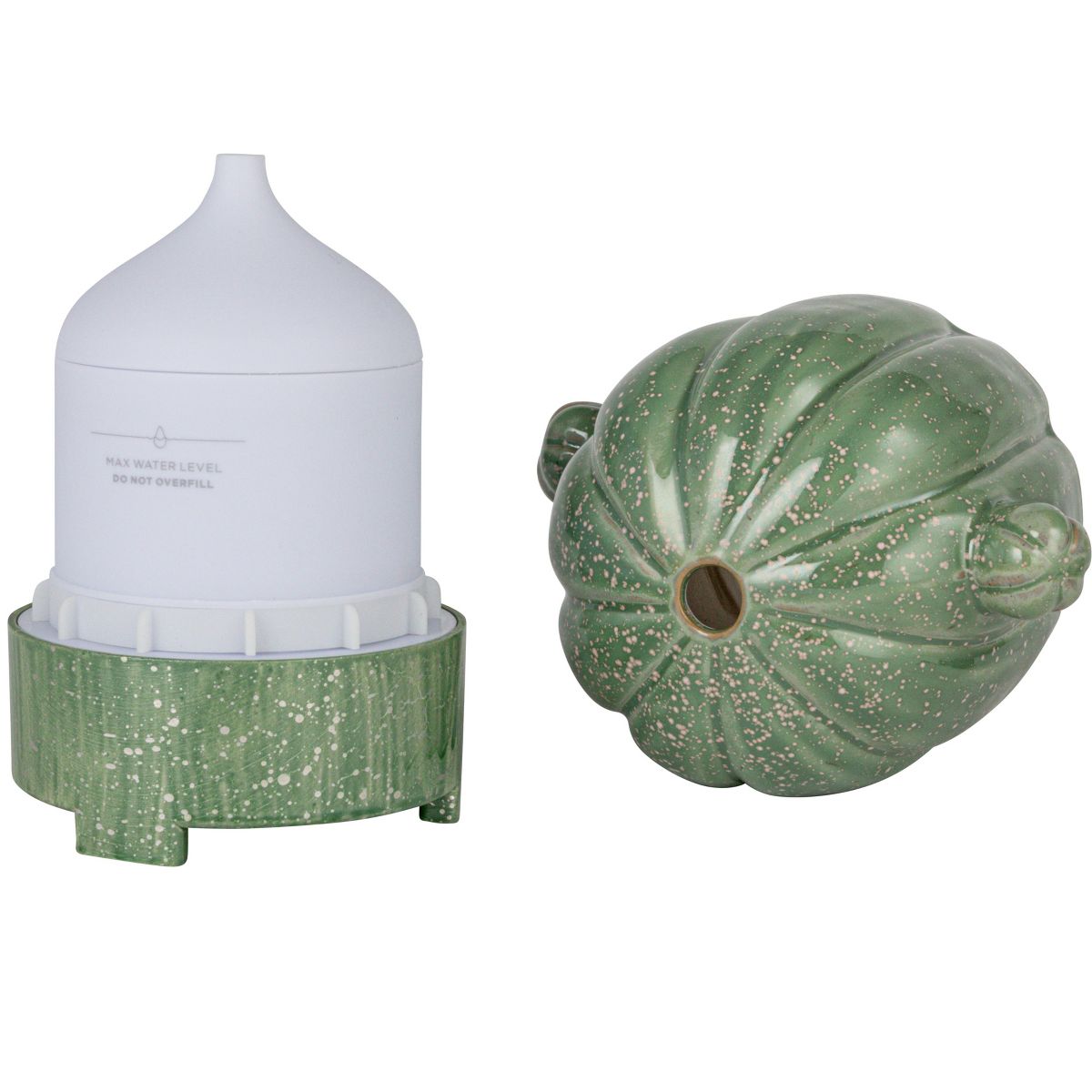 Storied Home Stoneware Cactus Oil Diffuser with Timer, Green - thumbnail 5