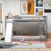 Gray Twin over Twin Bunk Bed with Convertible Slide and Ladder - 2 of 3
