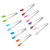 Unique Bargains Stainless Steel Silicone Tips Cooking Grilling Food Tongs 8 Pcs - 3 of 4
