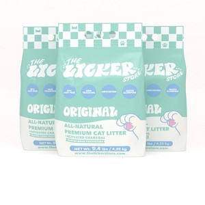 THE LICKER STORE Unscented Premium Clumping Bentonite Clay Cat Litter w/Activated Charcoal - 1 of 4