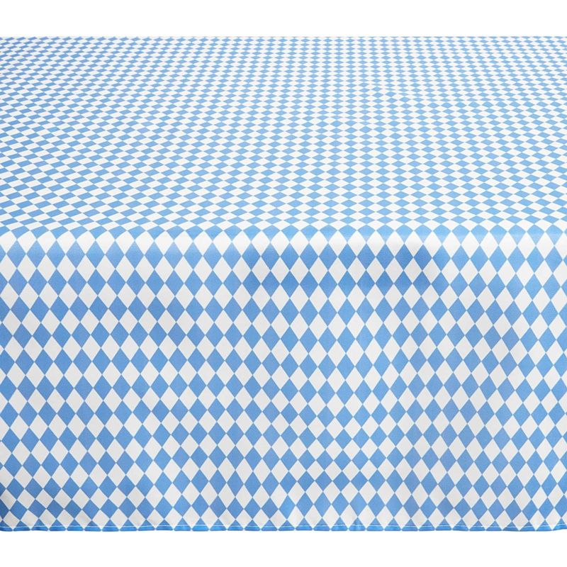Juvale Blue & White Argyle Checkered Dining Tablecloth Table Cover, 54 x 108 in, 3 of 5