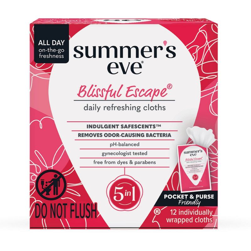 Summer&#39;s Eve Feminine Cleansing Wipes - Blissful Escape - 12ct, 1 of 6