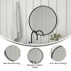 Merrick Lane Accent Wall Mirror with Metal Frame for Bathroom, Vanity, Entryway, Dining Room, & Living Room - 4 of 4