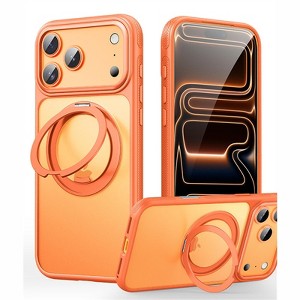 Clotth Case  for iPhone 17 Pro Max - 360° Magnetic Rotating Bracket Mobile Phone Case, MagSafe, Anti-Fall Protective Cover - 1 of 4