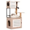 Multipet Cat Tree with Litter Box Enclosure, Large Hammock, Bed, Food Station, Scratching Posts - 2 of 4