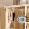 INFURNIC Armoires Portable Wardrobe Closet with Magnetic Doors and Hanging Rod for Easy Storage, White, 36.22"*17.72"*77.17" - 4 of 4