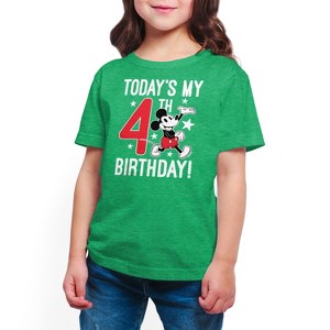 Girls' - Disney - Today's My 4th Birthday Short Sleeve Graphic T-Shirt - 1 of 3