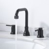WOWOW 8 in. Widespread Double Handle Bathroom Faucet with Pop-up Drain Kit - 3 of 4