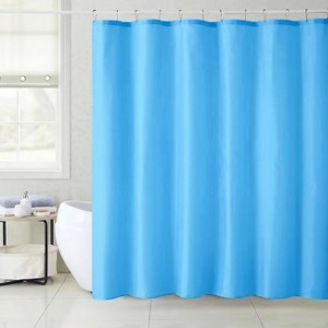 Home Mart Goods Sky Blue Vinyl Shower Curtain Liner Waterproof - 70" x 72" - 1 of 3
