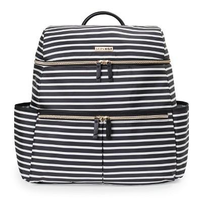 striped diaper bag backpack