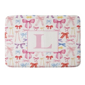 Deny Designs April Lane Art Bows Monogram Memory Foam Bath Mat - 1 of 4
