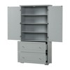 NicBex Freestanding Bathroom Storage Cabinet with 2 Drawers,Bathroom Floor Cabinet with Adjustable Shelves,MDF Bathroom Cabinet for Office,Grey - 2 of 4