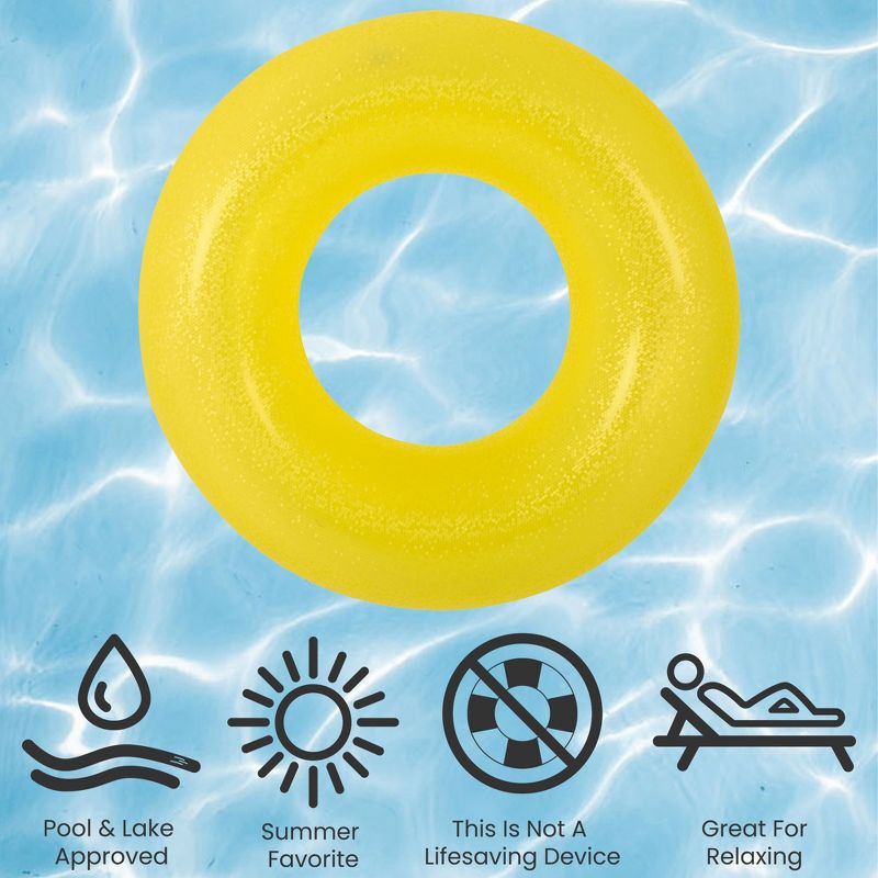 Pool Central Inflatable Inner Tube Pool Float - 35" - Yellow, 5 of 8