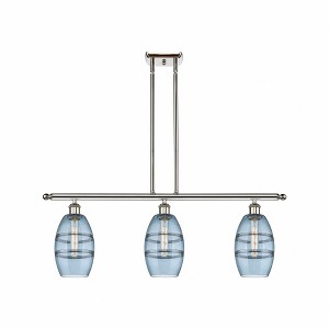 Vaz - 3 Light Stem Hung Island In Industrial Style-8.63 Inches Tall and 36 Inches Wide - 1 of 1