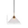Toltec Lighting Paramount 1 - Light Pendant in  Matte Black/Brass with 12" Clear Bubble Shade - 2 of 2