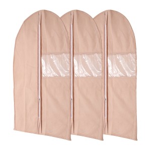 Unique Bargains Dustproof Transparent Window Garment Bag 3 Pcs - 1 of 4