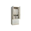 HomeStock Emma Two-Door Wood Closet with Two Drawers and Hanging Bars in White - 2 of 4