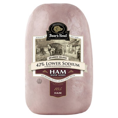 Boar’s Head 42% Lower Sodium Branded Deluxe Ham - 9.5lbs - priced per lb