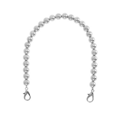Unique Bargains Faux Pearl Handbag Strap Silver Tone 1 Pc