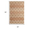 Orange and Tan Geometric Hand Woven Area Rug - 3 of 4