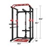 Naysaye Exercise Trainers Power Cage with Weight Bench 1000LBS Capacity for Full Body Home Gym and Living Room Use, Black and Red, 50.39"*18.74"*8.66" - 2 of 4