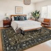 Botanical Area Rugs for Living Room Floral Leaves Pattern Rug Washable Farmhouse Soft Non-Slip Accent Carpet - 2 of 4