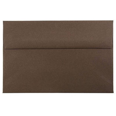 JAM Paper A8 Invitation Envelopes 5.5 x 8.125 Chocolate Brown Recycled 233712