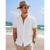 COOFANDY Men's Casual Short Sleeve Button Down Summer Beach Shirt Lightweight Textured Wrinkle Free Stretch Shirts - 4 of 4