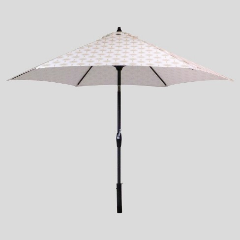 9 Round Palm Print Patio Umbrella Black Pole Threshold Target