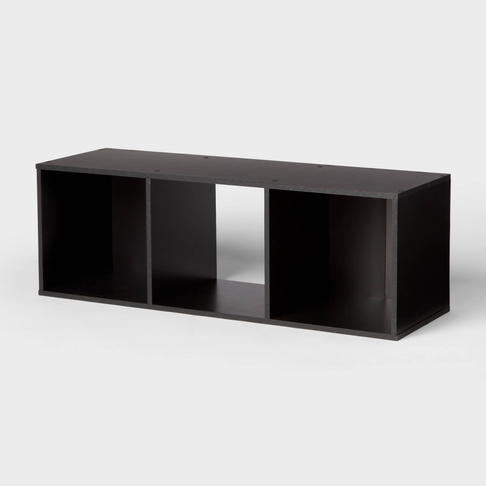 11" 3-Cube Decorative Book Shelf Black- Brightroom™