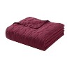 VCNY 3pc Full/Queen Circle Pinsonic Quilt Set Red: Hypoallergenic, Embroidered Microfiber, Includes 2 Shams - 4 of 4