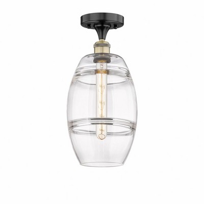 Vaz - 1 Light Semi-Flush Mount In Industrial Style-10 Inches Tall and 8 Inches Wide