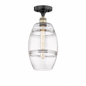 Vaz - 1 Light Semi-Flush Mount In Industrial Style-10 Inches Tall and 8 Inches Wide - 1 of 1