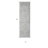 8' Ivory Gray and Green Abstract Power Loom Worn Faded Runner Rug - 3 of 4