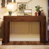 Gulches Farmhouse Wood Console Sofa Hallway Table, Anti-Tip, Thickened Parts, Brown, 55" - 2 of 4