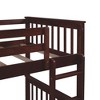 NicBex Twin over Twin Bunk Bed Convertible Pine Bed Frame with 2 Drawers, Ladder and Full Length Guardrails, No Box Spring Required, Brown - 4 of 4