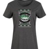 Women's Warner Bros. Griswold Holiday Graphic T-shirt Dress - Heather Charcoal - Large - 2 of 4
