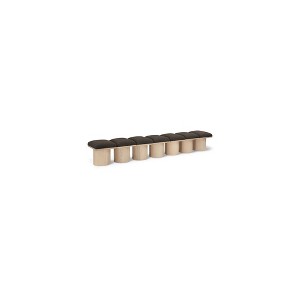 Meridian Furniture,Pavilion Boucle Fabric Bench - 1 of 4