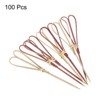Unique Bargains Disposable Heart Shaped Bamboo Fruit Decorative Cocktail Picks 100 Pcs - 3 of 4
