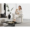 Lyngins Modern Upholstered Single Sofa Swivel Chair with Gold Metal Legs,Accent Round Armchair for Bedroom,Office - 4 of 4