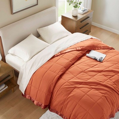 NicBex Polyester Cooling Blanket with Satin Trim,Lightweight Down Alternative Blanket,Soft Cold Blanket for Bedroom