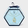 14K Gold Dipped Cubic Zirconia Duo Initial Multi-Strand Necklace - A New Day™ Gold - 3 of 4