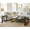 Watson Rectangular Cocktail Table Dark Brown - Signature Design by Ashley: Modern Trestle Base, Hardwood Veneer - 3 of 4