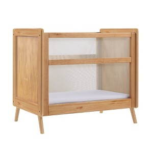 BreathableBaby Breathable Mesh 2-in-1 Mini Crib, Beech, Greenguard Gold Certified - 1 of 4