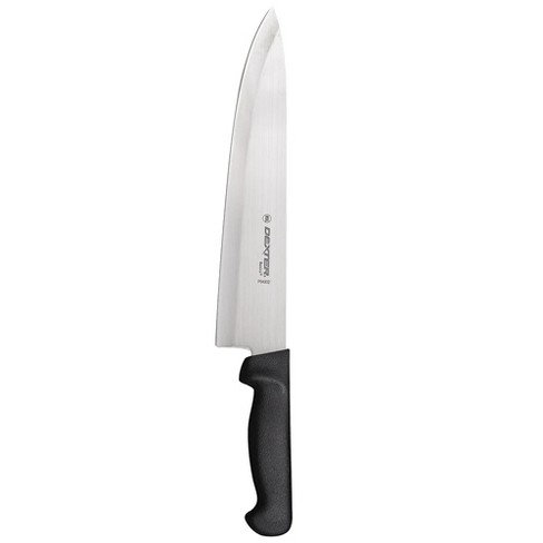 Dexter Basics Chef Knife, Poly Black Handle, 10 Carbon Steel
