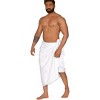 LA LEELA Men's Casual Vacation Pareo Sarong Wrap One Size Snow White - 3 of 4