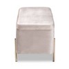 Rockwell Velvet Metal Storage Bench - Baxton Studio - 4 of 4