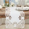 Saro Lifestyle Elegant Style Motif Embroidered Cutwork Design Table Runner, Off-White, 16" x 72" - 4 of 4
